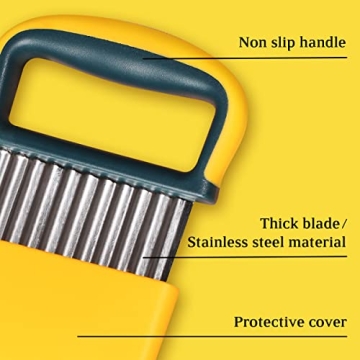 YGDZ Wavy Crinkle Cutter - Fun Veggie & Fruit Cutter