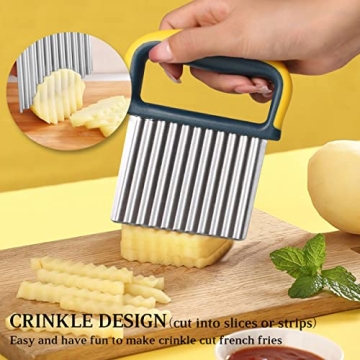 YGDZ Wavy Crinkle Cutter - Fun Veggie & Fruit Cutter