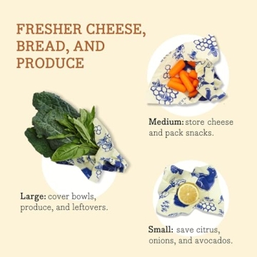 Bee's Wrap Reusable Beeswax Food Wraps Made in the USA, Eco Friendly Beeswax Wraps for Food, Sustainable Food Storage Containers, Organic Cotton Food Wraps, Assorted 3 Pack (S, M, L), Bees + Bears