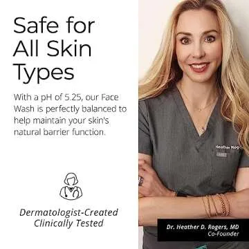 Doctor Rogers Restore Natural Face Wash, Gentle Face Cleanser For Women & Men, Hydrating Face Wash For Sensitive, Dry & Combination Skin, Dermatologist-Created Daily Facial Cleanser, 5 fl oz Tube