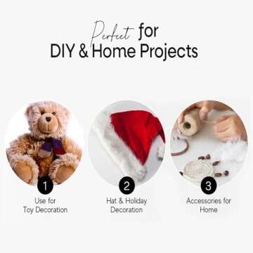 FabricLA Lime Shaggy Plush Faux Fur Strips - Craft Fur for Gnomes, Cosplay, and DIY Projects | 4" X ...