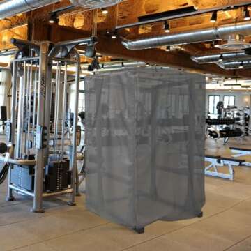 AKEfit Strength Training Cover, Waterproof & Dustproof Gym Rack Cover with Zipper,Fit for Indoor and Outdoor 69''Lx47''Wx84''H-Gray