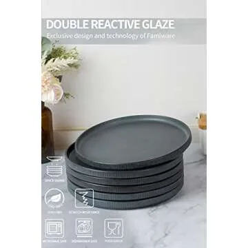 Famiware Dinnerware Set, 18-Piece Stoneware Design