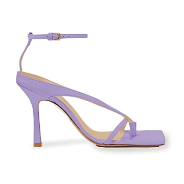 Sexy Mixed Colors High Stiletto Heels with Buckle Ankle Strap for Women