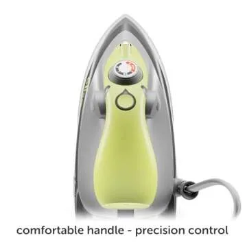 Oliso M3Pro Project Steam Iron with Solemate - for Sewing, Quilting, Crafting, and Travel | 1000 Watt Ceramic Soleplate Steam Iron | Pistachio