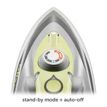 Oliso M3Pro Project Steam Iron with Solemate - for Sewing, Quilting, Crafting, and Travel | 1000 Watt Ceramic Soleplate Steam Iron | Pistachio