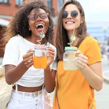 Ferraycle 24 Pcs Disco Ball Straws and Disco Ball Stirrers 70s Disco Party Supplies Mirror Disco Decorative Straws for Disco Ball Party Decorations Bar Karaoke Birthday Wedding Christmas Decoration