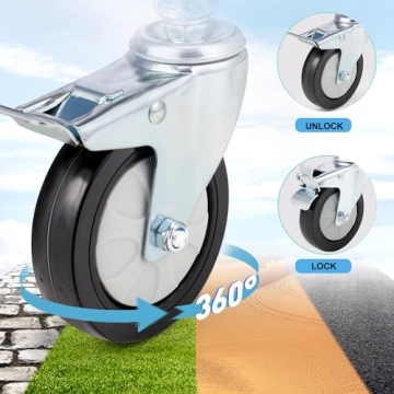 Rengue 3-in-1 Rolling Shower Chair with Wheels and Adjustable Height