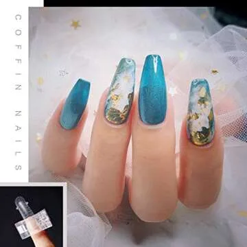 130pcs Nail Tips Clips Finger Nail Extension Kit- 10pcs Quick Building Nail Forms Clips+ 120pcs Clear Nail Pattern Dual Nail Form Finger Extension Nail Art Manicure Tool for Home DIY Salon