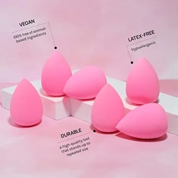 AOA Studio Latex-Free Makeup Sponge Set of 6 HD Blenders