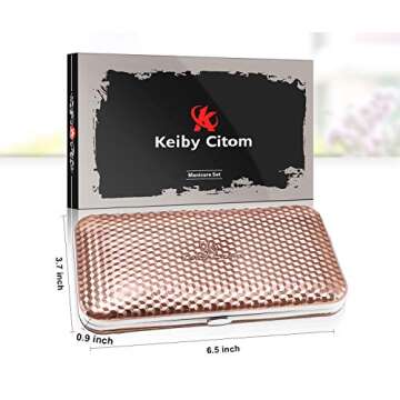 Manicure Set Professional Nail Clippers Kit Pedicure Care Tools- Stainless Steel Grooming Kit 12Pcs ...