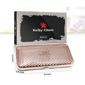 Manicure Set Professional Nail Clippers Kit Pedicure Care Tools- Stainless Steel Grooming Kit 12Pcs ...