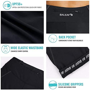 BALEAF Women's Cycling Pants with 3D Padding and Zipper