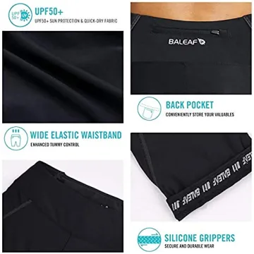 BALEAF Women's Cycling Pants with 3D Padding and Zipper
