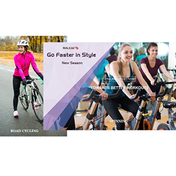 BALEAF Women's Cycling Pants with 3D Padding and Zipper