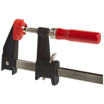 Bessey Clutch Style Bar Clamps - 12 In 600 lb - GSCC2.512- Woodworking Clamps with Ergonomic Handle, Non-Marring Pads, Durable Cast-Iron Jaws & Serrated Rail for Carpentry & Cabinetry