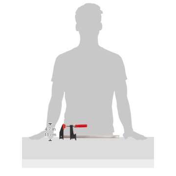 Bessey Clutch Style Bar Clamps - 12 In 600 lb - GSCC2.512- Woodworking Clamps with Ergonomic Handle, Non-Marring Pads, Durable Cast-Iron Jaws & Serrated Rail for Carpentry & Cabinetry