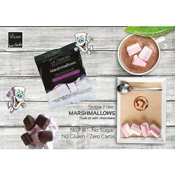 La Nouba Sugar-Free Marshmallows – 2 Value Packs – 2.7 oz. Each – Low Calorie, Low Carb, Fat-Free and Gluten Free Snack – Traditional Delicious Taste – All Natural and Healthy Marshmallows