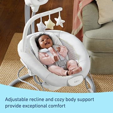 Graco Sway2Me Portable Baby Swing and Bouncer Seat with Music, Sounds, and Adjustable Settings, Watson Collection