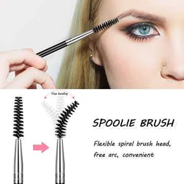 6 Pieces Duo Brow Brush Set - Perfect for Gel & Cream Applications