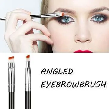 6 Pieces Duo Brow Brush Set - Perfect for Gel & Cream Applications
