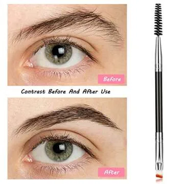 6 Pieces Duo Brow Brush Set - Perfect for Gel & Cream Applications