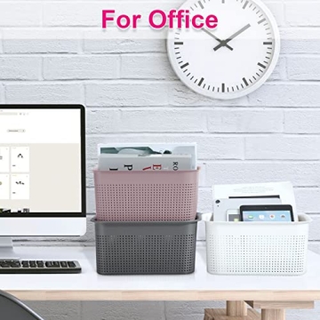 AREYZIN Plastic Storage Bins Set of 6 for Organization