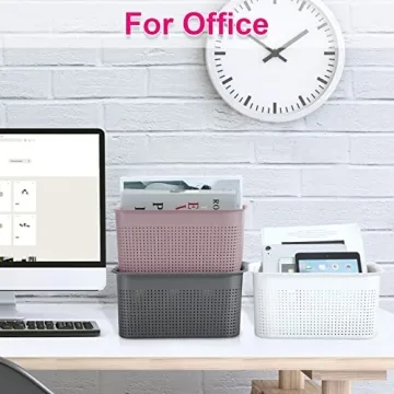 AREYZIN Plastic Storage Bins Set of 6 for Organization