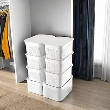 AREYZIN Plastic Storage Bins Set of 6 for Organization