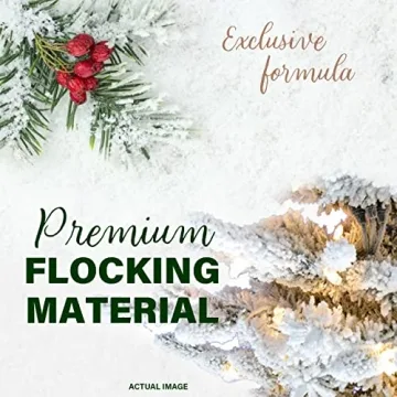 Flocked Christmas Tree with Multicolor LED Lights