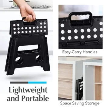 Handy Lightweight Folding Step Stool for Adults and Kids