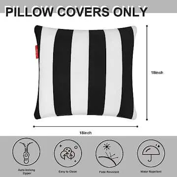 Pcinfuns Outdoor Pillow Covers,Patio Garden Decorative Pillow Cover Only,Fade-Resistant Pillow Cases...