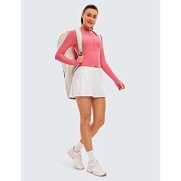 CRZ YOGA Women's Quick Dry Pleated Tennis Skirt X-Small