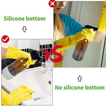 Byekok 16oz Glass Spray Bottles with Silicone Sleeve