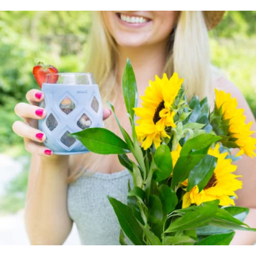 Ello Cru 17oz Stemless Wine Glass Set with Sleeves