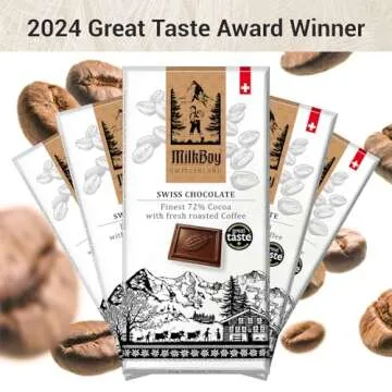 MilkBoy Swiss Dark Chocolates with Coffee - 72% Cocoa Bars