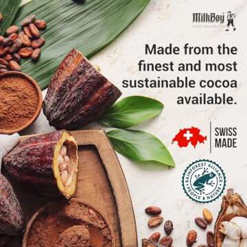 Milkboy Swiss Dark Chocolates with Coffee - 72% Cocoa - Gourmet Dark Chocolate Bars - Made in Switzerland - Gluten Free - Sustainably Farmed - Non GMO - Vegan - 3 oz, Pack 5