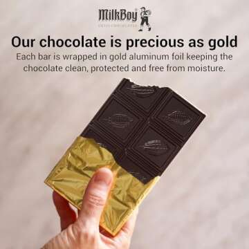 Milkboy Swiss Dark Chocolates with Coffee - 72% Cocoa - Gourmet Dark Chocolate Bars - Made in Switzerland - Gluten Free - Sustainably Farmed - Non GMO - Vegan - 3 oz, Pack 5