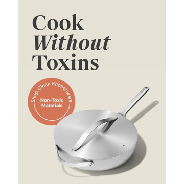 Caraway 5-Ply Stainless Steel Sauté Pan Oven Safe Non-Toxic