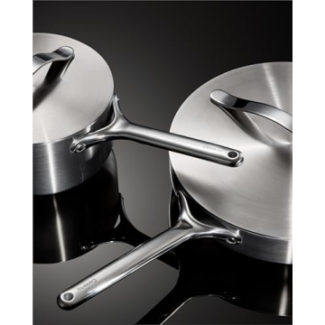 Caraway 5-Ply Stainless Steel Sauté Pan Oven Safe Non-Toxic