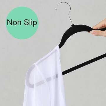 Yaheetech Velvet Hangers Space Saving Closet Organizers for All