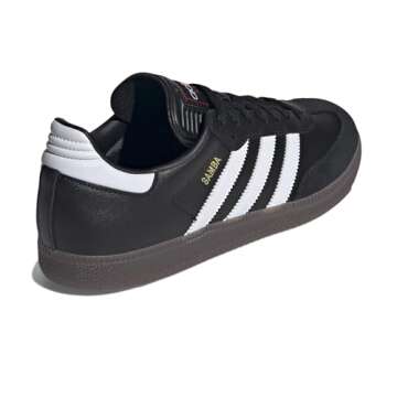 adidas Unisex Samba Indoor Sneaker, Black/White/Vivid Red, 10.5 US Men