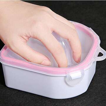 2pcs Nail Soaking Bowl Soak Off Bowl Manicure Bowl Nail Soaking Tray Soak Off Acrylic Nail Remover D...