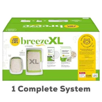 Purina Tidy Cats Non Clumping Litter System, Breeze XL All-in-One Odor Control & Easy Clean Multi Cat Box - 18 lb. Box