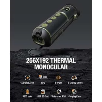 Teslong Thermal Monocular, 256x192 Thermal Imaging Monocular Handheld Infrared Scope, Weather-Resist...