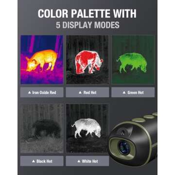 Teslong Thermal Monocular, 256x192 Thermal Imaging Monocular Handheld Infrared Scope, Weather-Resistant Vision Short Range for Hunting, Outdoor Camping, Travel