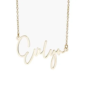 Custom Gold Name Necklace for Women - Personalized Modern Script Jewelry