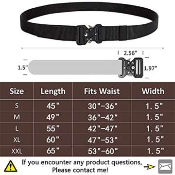 MOZETO Tactical Belts for Men Military Style Outdoor Gear