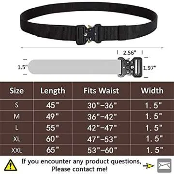 MOZETO Tactical Belts for Men Military Style Outdoor Gear