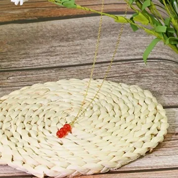 14K Gold Filled Carnelian Necklace for Women